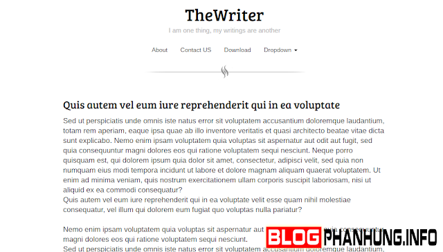 TheWriter Blogger Template - Mẫu Giao Diện Cho Nhật Ký