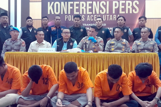 Polres Aceh Utara Berhasil Menangkap Komplotan Pencuri Sepeda Motor