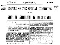 Report of the Special Committee on Agriculture for the Legislative Assembly of Canada (1850)