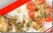 Sandwich di scorfano con caponata bianca