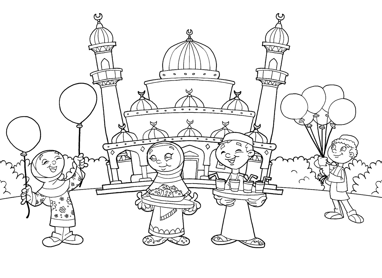 Free Coloring Pages: Eid Coloring Pages