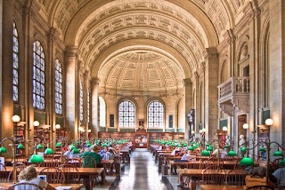 Established in 1848 boston piblic library was the first publicly supported in the united states and with its present collectionof 22 million items.