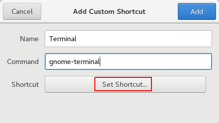 Shortcut Keyboard Terminal di CentOS 7