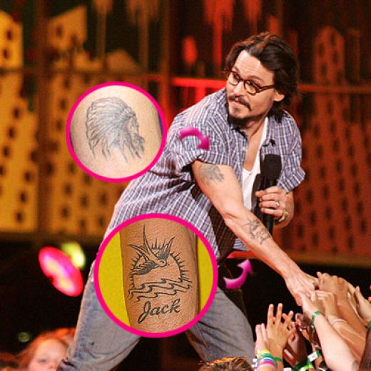 johnny depp tattoos jack. Johnny Depp live on stage