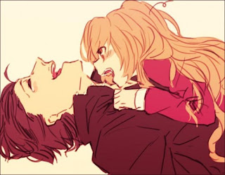 romantic anime couple kidding