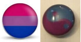 my mis-matched bisexual earrings