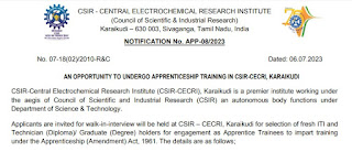 CECRI Karaikudi Recruitment 2023 39 Apprentice Posts