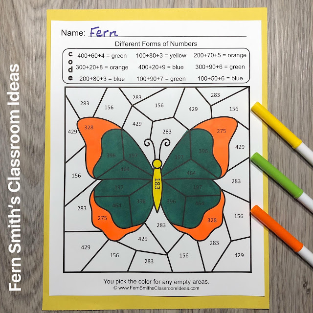 Download This Different Forms of Numbers Color By Number Resource For Your Classroom TODAY!