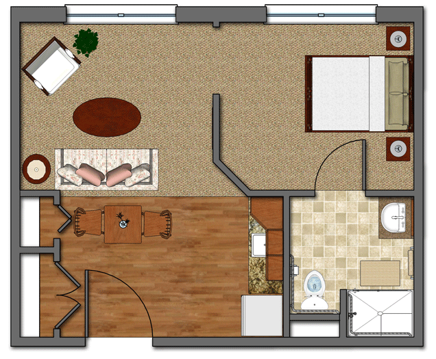 Apartment Floor Plans With Garage