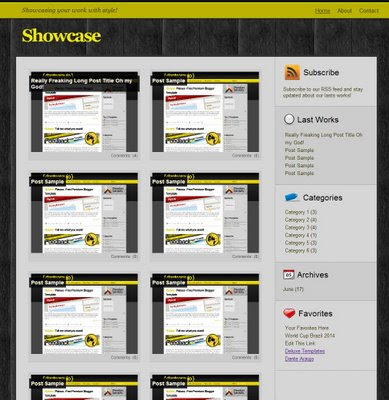 Showcase Blogger Template