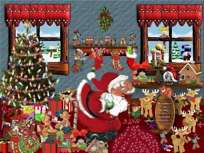 Santa Reindeer Game Wallpaper