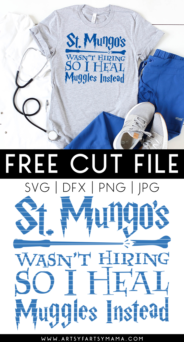 St. Mungo's Harry Potter Nurse Shirt with Free Cut File