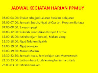 JADWAL KEGIATAN HARIAN SANTRI SANTRI PP MIFTAHUL ULUM YAHYAWIYYAH