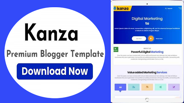 Kanza Premium Blogger Template