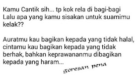 Mengapa kebanyakan cewek ABG sekarang itu moralnya lebih HINA dibandingkan PELACUR! Bandingkan cewek ABG jaman sekarng banyak yang sudah jebol sebelum menikah. Ingat dosa juga woi! Ingat kehidupan akhirat nantinya! Mereka membuang-buang keperawanannya hanya demi si pujaan hati yang dengan mudah merayu. Mereka tidak pernah menyesali perbuatan mereka, bahkan mereka melakukannya secara GRATIS!