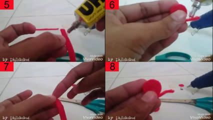 cara membuat bros mickey mouse dari kain flanel