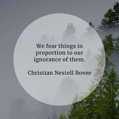 Fear quotes that'll make you more aware of the feeling