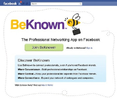 BeKnown - Monster's Professional Networking Facebook App