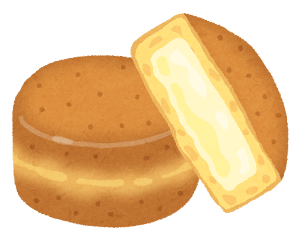 今川焼きのイラスト「クリーム（チーズ）」