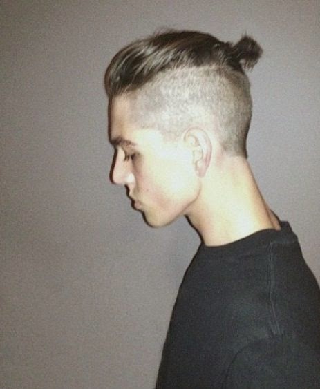 All about HairStyle: undercut top knot man bun