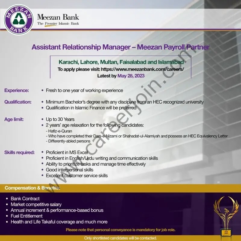 Latest Jobs in Meezan Bank Ltd