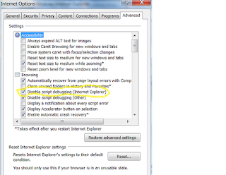 Disable Script Debugging in Internet Explorer