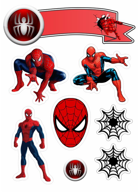 Spiderman Cake Topper Printables