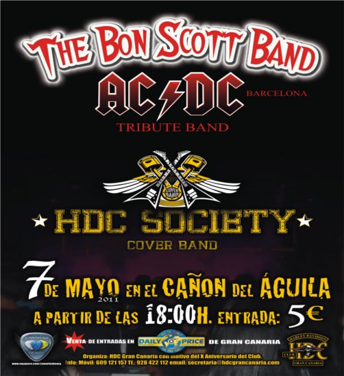 CONCENTRACION HARLEY DAVIDSON & CUSTOM BIKES con: THE BON SCOTT BAND ...