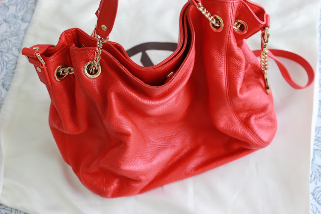 Blog sale red Michael Kors handbag