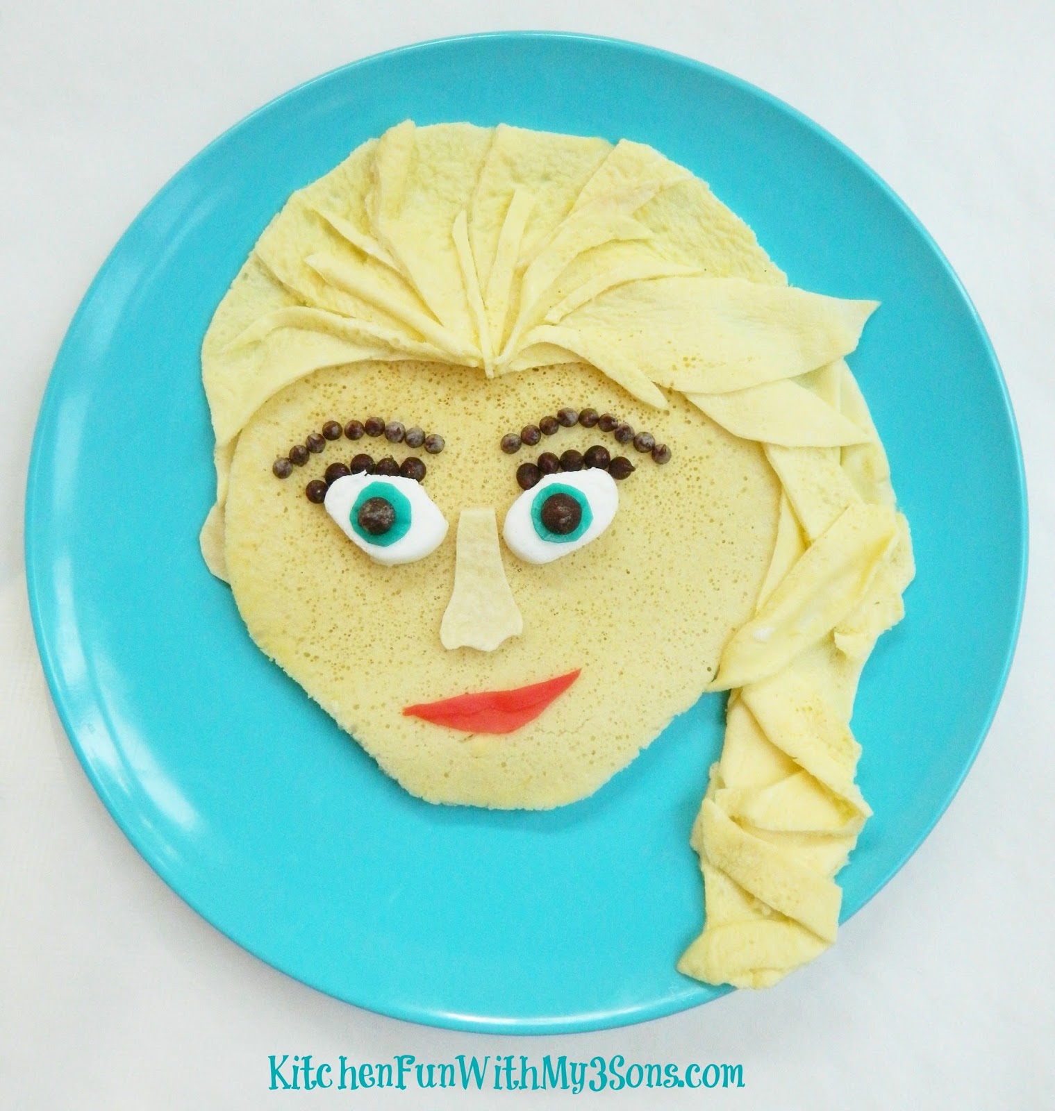 Elsa to KitchenFunWithMy3Sons  Pancakes how Disney make  pancakes from Breakfast for Frozen home  at