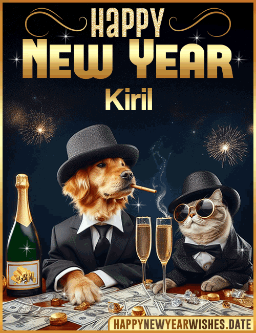 Happy New Year wishes gif Kiril