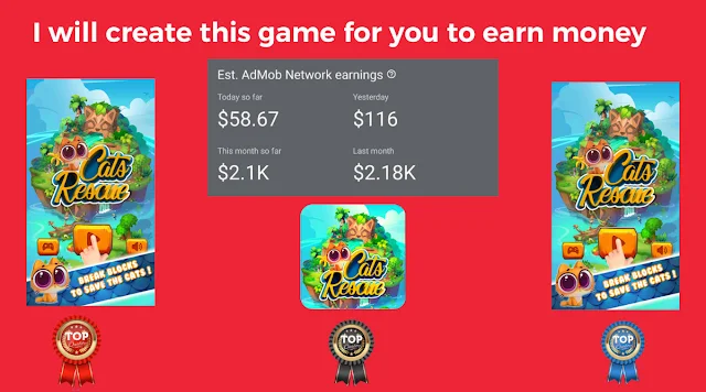 I will create this game for you to earn money