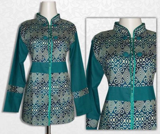 20 Model  Baju  Batik  Kombinasi  Polos  terbaru  2019