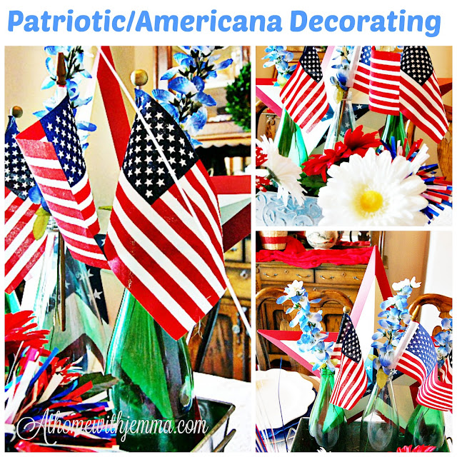 Patriotism, decorating, Holiday, Americana, festive, red, white and blue