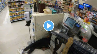buffalo supermarket video screenshot of an accident