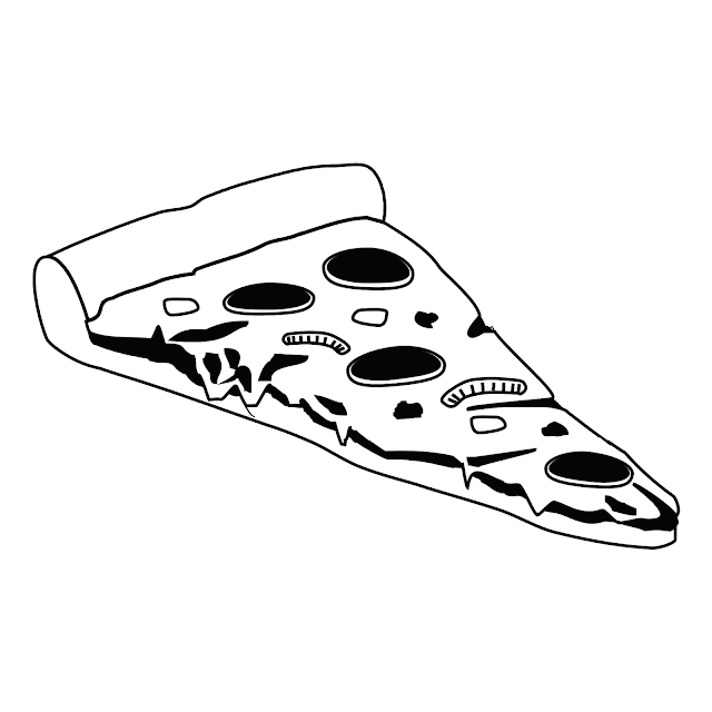 rebanada de pizza para colorear