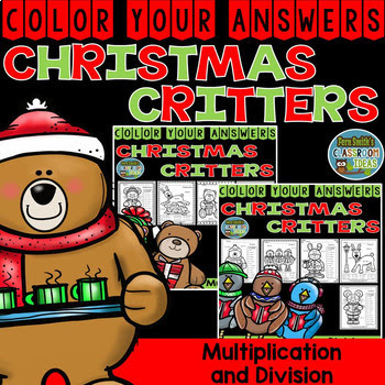 Fern Smith's Classroom Ideas Christmas Color By Number Advance Multiplication and Division Bundle at TeacherspayTeachers.