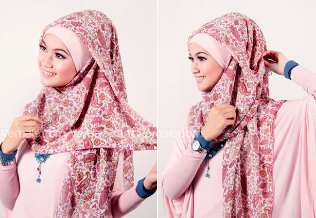 Cara Memakai Jilbab Segi Empat Modern Kreasi Ala Butik  Cara Membuat, Cara Memakai, Cara Download