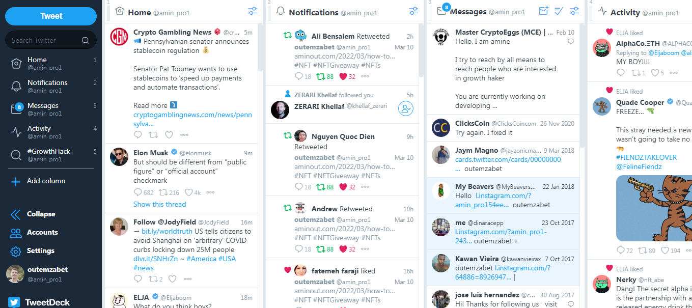 TweetDeck to help you manage your conversation feed