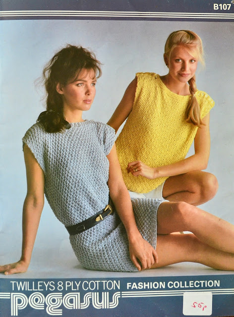 Vintage 1980s Knitting Pattern - Twilley's Pattern Booklet B107 Ladies' Top and Sweater Dress