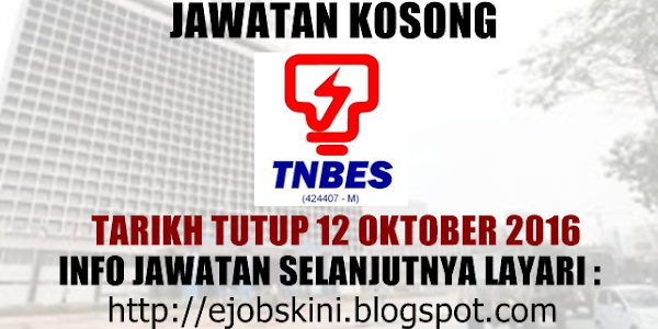 Jawatan Kosong TNB Energy Services (TNBES) - 12 Oktober 2016