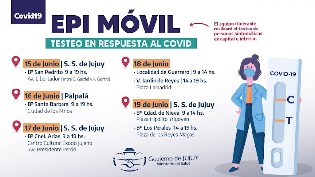 Comienza el trabajo del "Epi Móvil" para testeo masivo