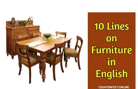 10 Lines on Furniture in English