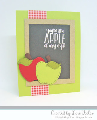 You're the Apple of My Eye card-designed by Lori Tecler/Inking Aloud-stamps and dies from Lil' Inker Designs