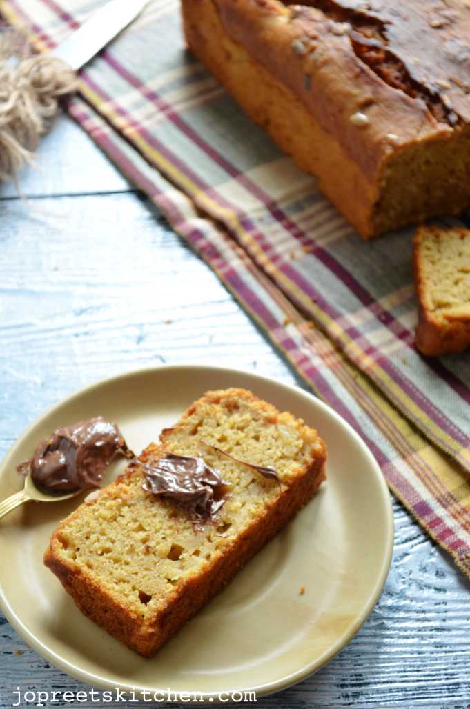 Wheat, Apple & Mango Bread - Eggless Baking | Jopreetskitchen