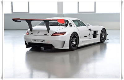 2010 mercedes benz sls amg gt3 rear angle view