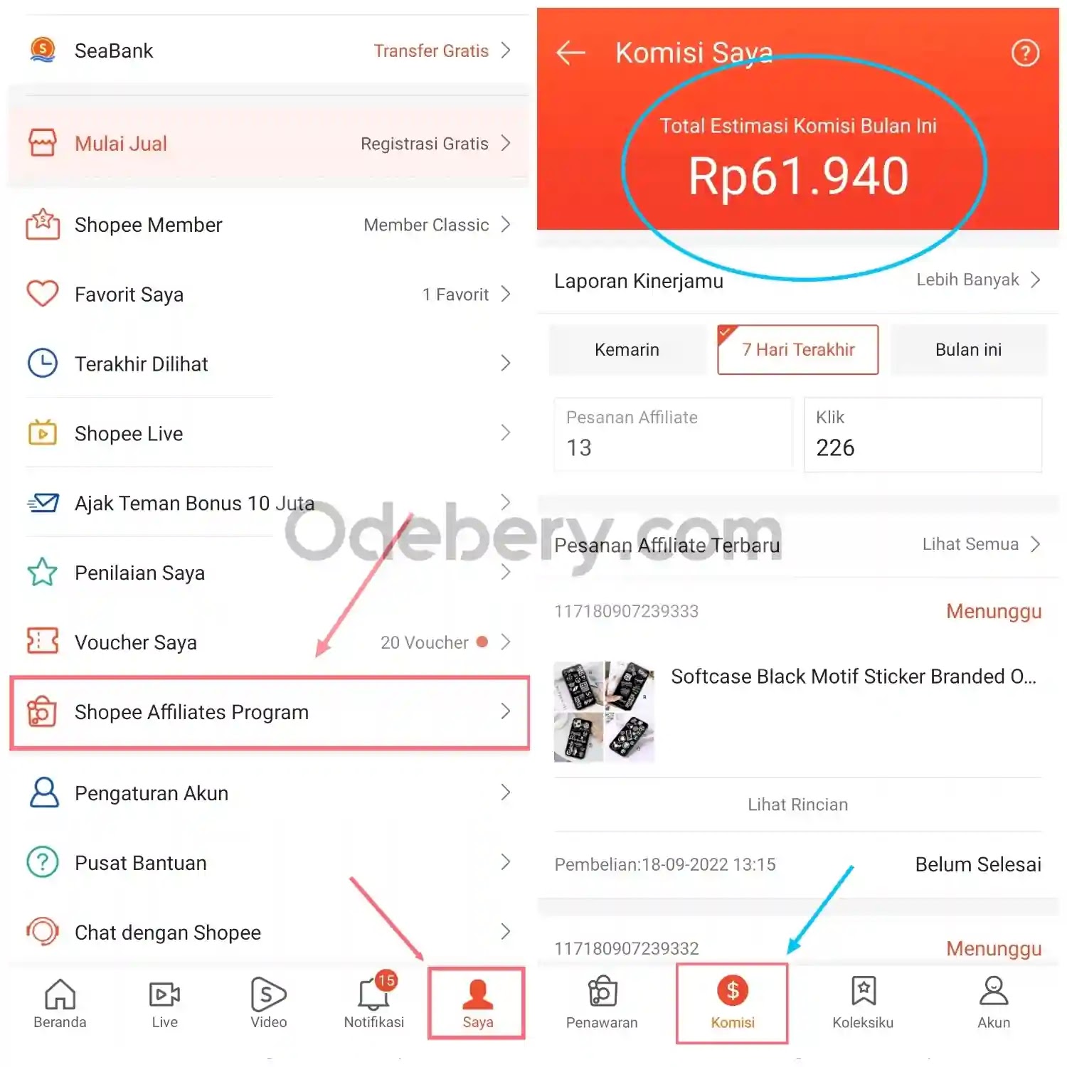 Cara Mengecek Komisi Shopee Affiliate