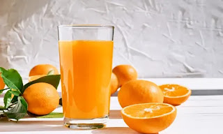 Orange juice drink for the skin