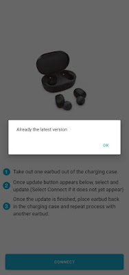 Mi True Wireless EBs Basic 2 FOTA app - Already the latest version