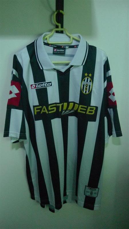  Juventus  2001 2002 Home Replica Blog Baju  Bola  Sepak